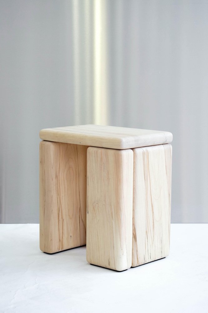 Timber Stool in Maple by Onno Adriaanse