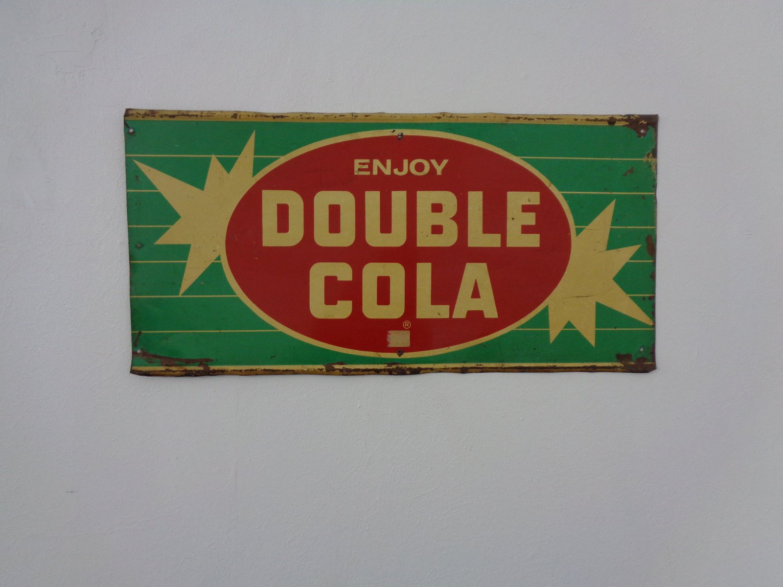 Tin Enjoy Double Cola Sign, USA, 1960s