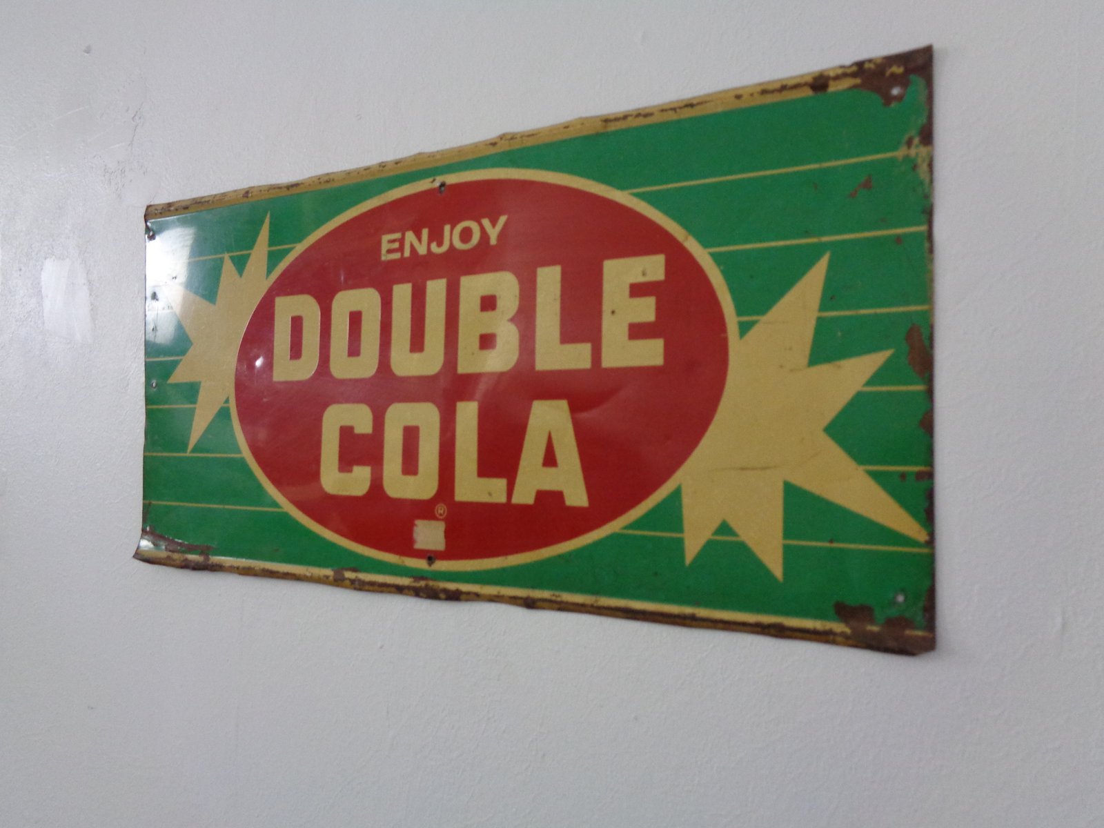 Tin Enjoy Double Cola Sign, USA, 1960s