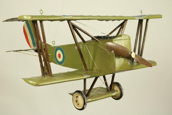 Tin Model WWI Royal Air Force Biplane, 1920s-FUP-552274