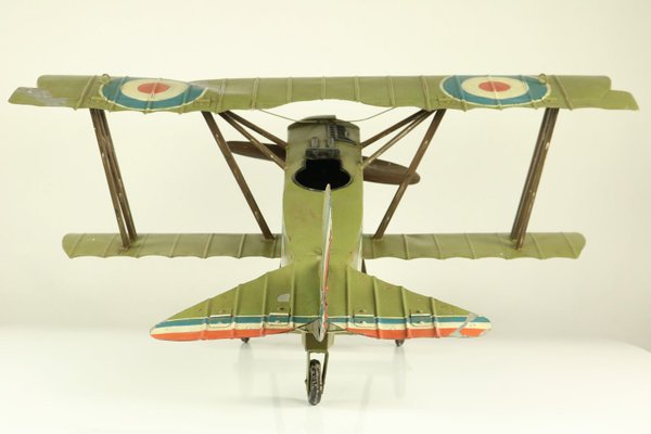 Tin Model WWI Royal Air Force Biplane, 1920s-FUP-552274