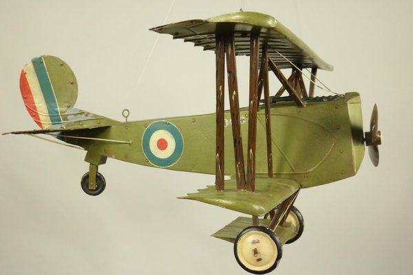 Tin Model WWI Royal Air Force Biplane, 1920s-FUP-552274