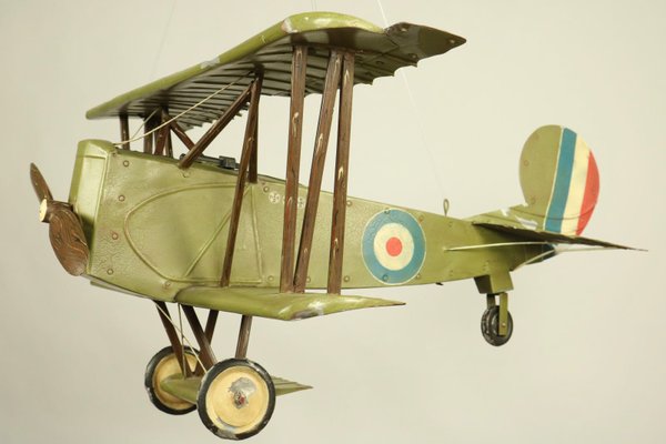 Tin Model WWI Royal Air Force Biplane, 1920s-FUP-552274