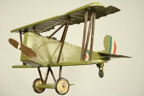 Tin Model WWI Royal Air Force Biplane, 1920s-FUP-552274