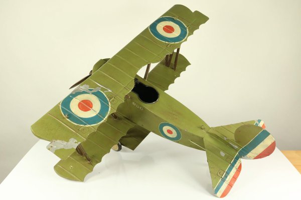 Tin Model WWI Royal Air Force Biplane, 1920s-FUP-552274