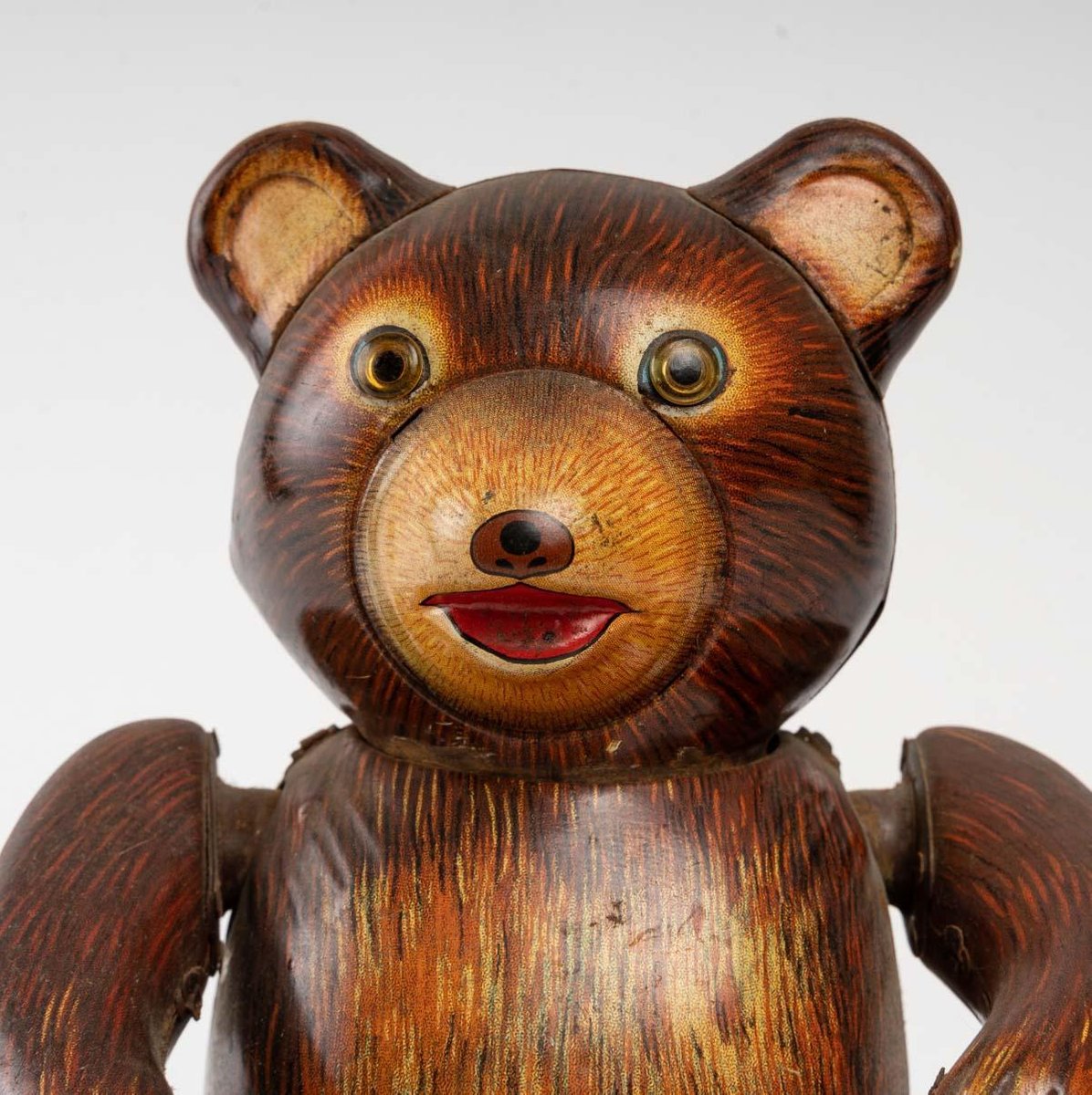 Tin Toy Bear with Tambourine