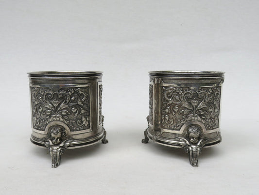 Tin Wine Bottle Stand by A. Reith, 1880s, Set of 2