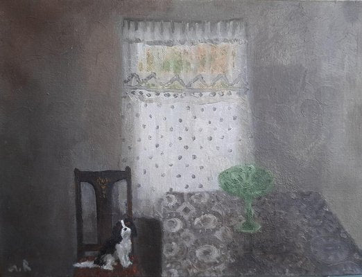 Tinatin Chkhikvishvili, Dog in a Chair, 2024, Oil on Canvas-CHG-2037532