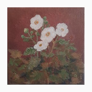 Tinatin Chkhikvishvili, White Flowers, 2023, Oil on Canvas-CHG-2037523