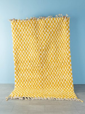 Tiny Lemon Check Berber Rug, 2010s-GPP-1383955