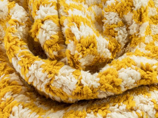 Tiny Lemon Check Berber Rug, 2010s-GPP-1383955