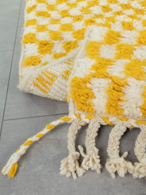 Tiny Lemon Check Berber Rug, 2010s-GPP-1383955