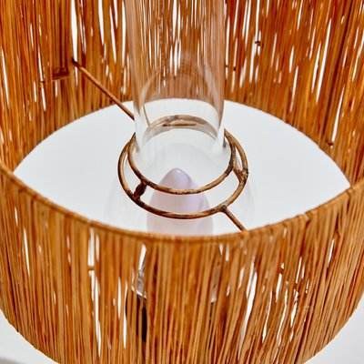 Tiny Table Lamp with Raffia Shade-CI-1291459