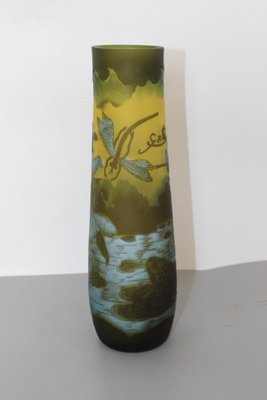 Tip Vase with Dragonfly and Frog by Gallé, 1980s-BCR-2043402