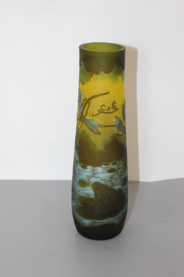 Tip Vase with Dragonfly and Frog by Gallé, 1980s-BCR-2043402