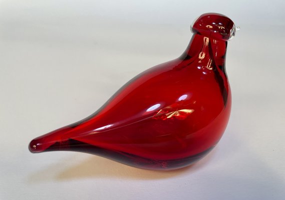 Tirri Mouth-Blown Glass Art Birds by Oiva Toikka for Iittala, Finland 1980s, Set of 2-JP-1702588