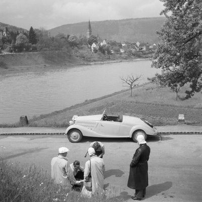 To Neckargemuend Mercedes Benz Car Near Heidelberg, Germany 1936, Printed 2021-DYV-990646