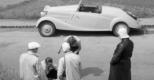 To Neckargemuend Mercedes Benz Car Near Heidelberg, Germany 1936, Printed 2021