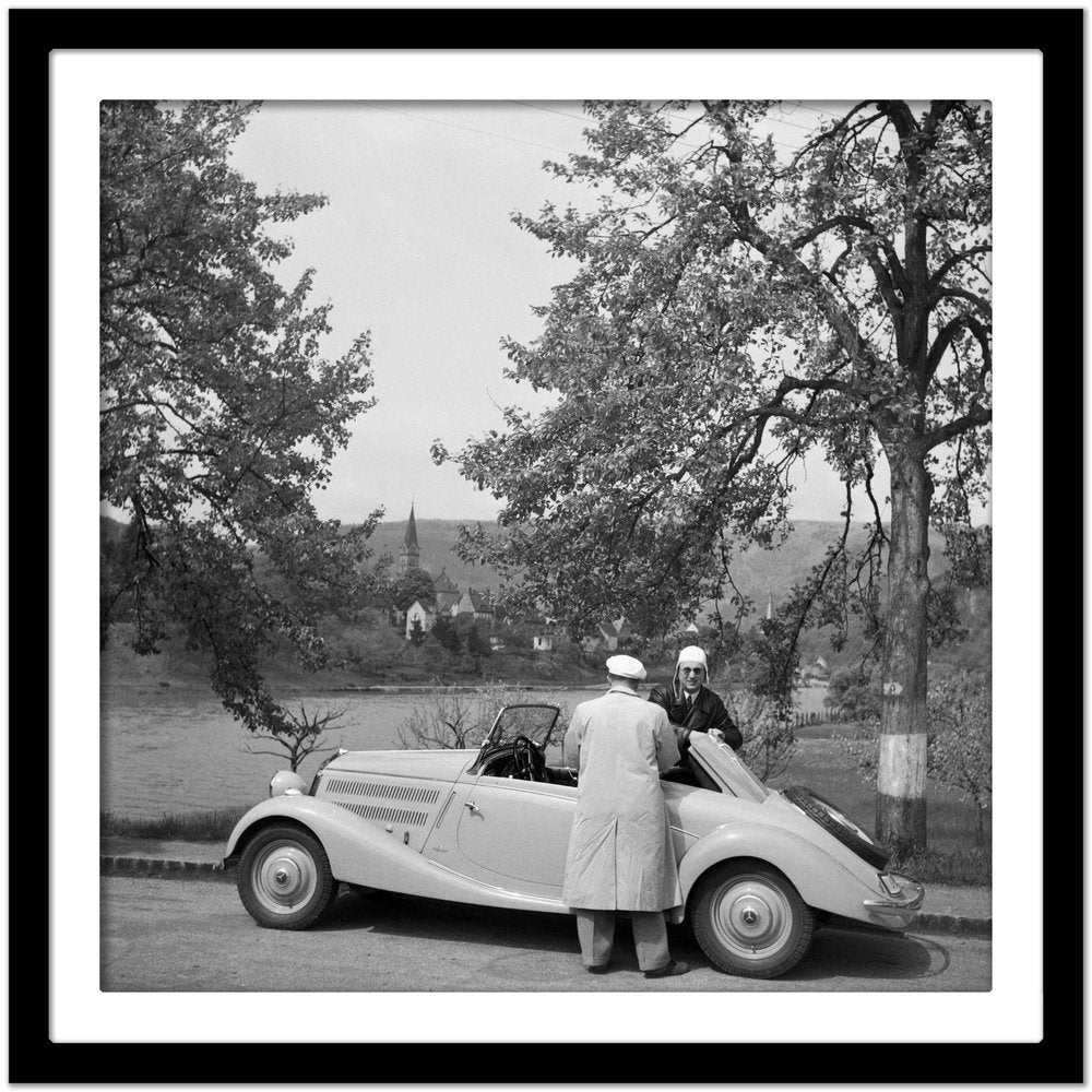 To Neckargemuend Mercedes Benz Car Near Heidelberg, Germany 1936, Printed 2021