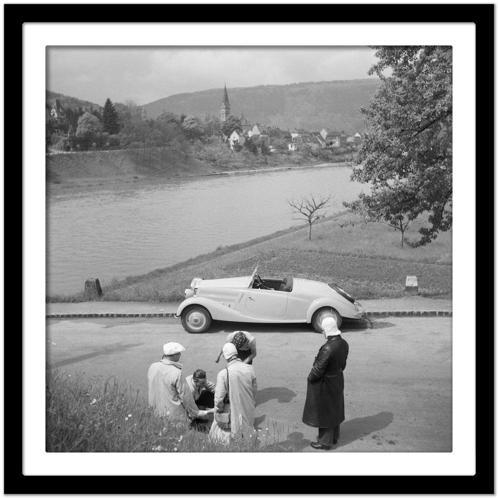 To Neckargemuend Mercedes Benz Car Near Heidelberg, Germany 1936, Printed 2021