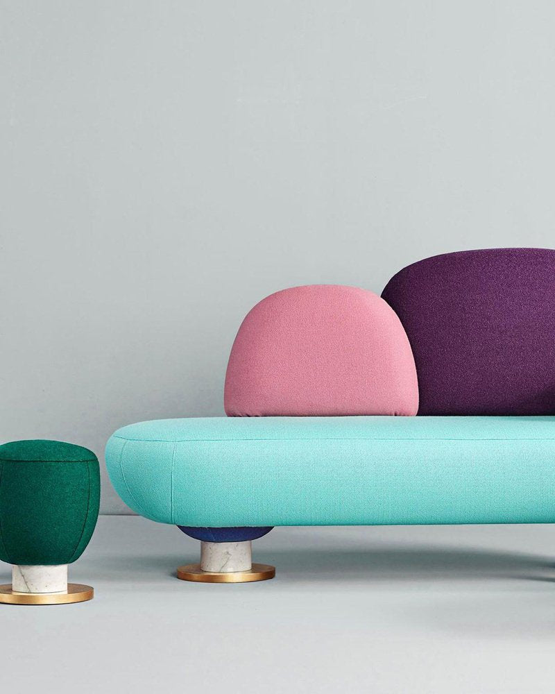 Toadstool Collection Ensemble Sofa with Table and Puffs by Pepe Albargues, Set of 5