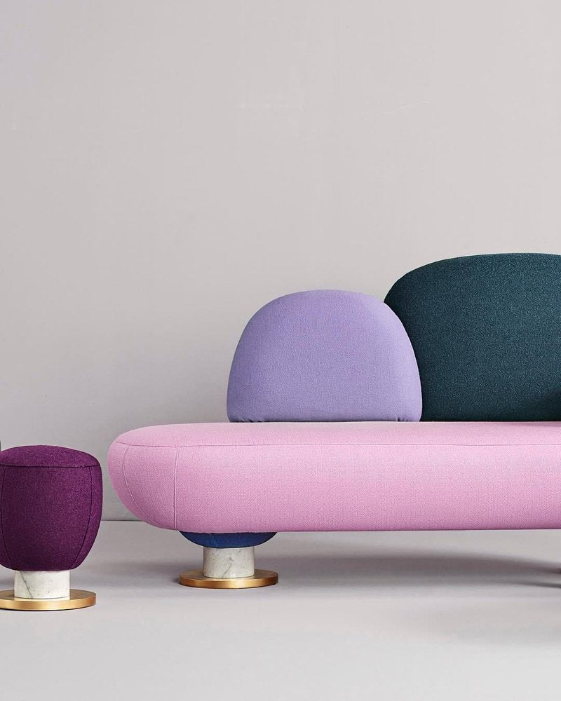 Toadstool Collection Ensemble Sofa with Table and Puffs by Pepe Albargues, Set of 5