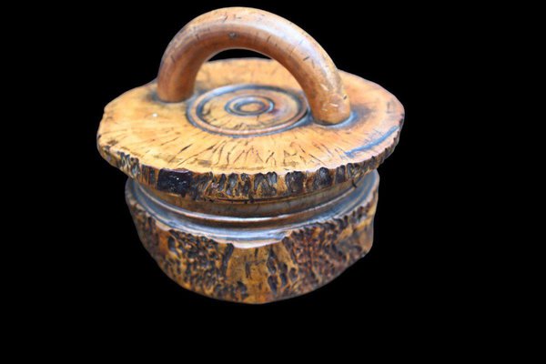 Tobacco Pot in Burl Wood, 19th Century-RIK-1764089