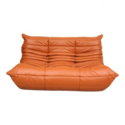 Togo 2-Seater Sofa in Cognac Classic Leather by Michel Ducaroy for Ligne Roset, 1970s-MTD-1400847