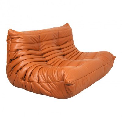 Togo 2-Seater Sofa in Cognac Classic Leather by Michel Ducaroy for Ligne Roset, 1970s-MTD-1400847