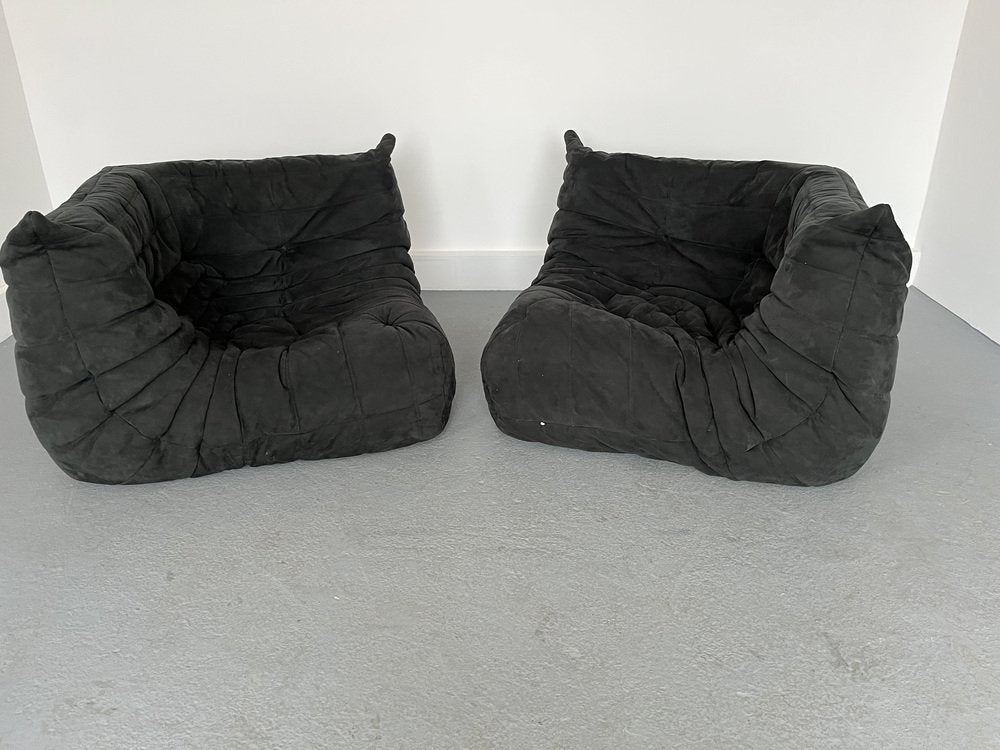 Togo Lounge Chair by Michel Ducaroy for Ligne Roset, 1980s, Set of 2