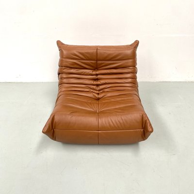 Togo Lounge Chair in Dark Cognac Leather by Michel Ducaroy for Ligne Roset-XLZ-2020158