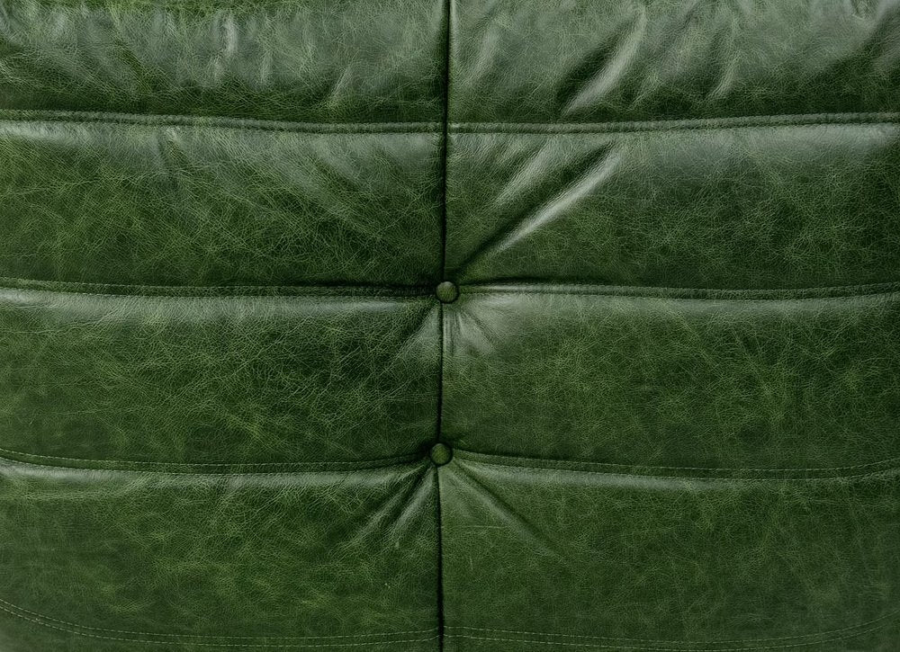 Togo Lounge Chair in Forest Green Leather by Michel Ducaroy for Ligne Roset