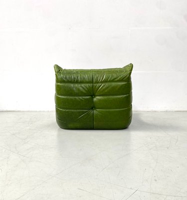 Togo Lounge Chair in Forest Green Leather by Michel Ducaroy for Ligne Roset