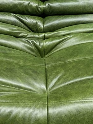 Togo Lounge Chair in Forest Green Leather by Michel Ducaroy for Ligne Roset-XLZ-2032473