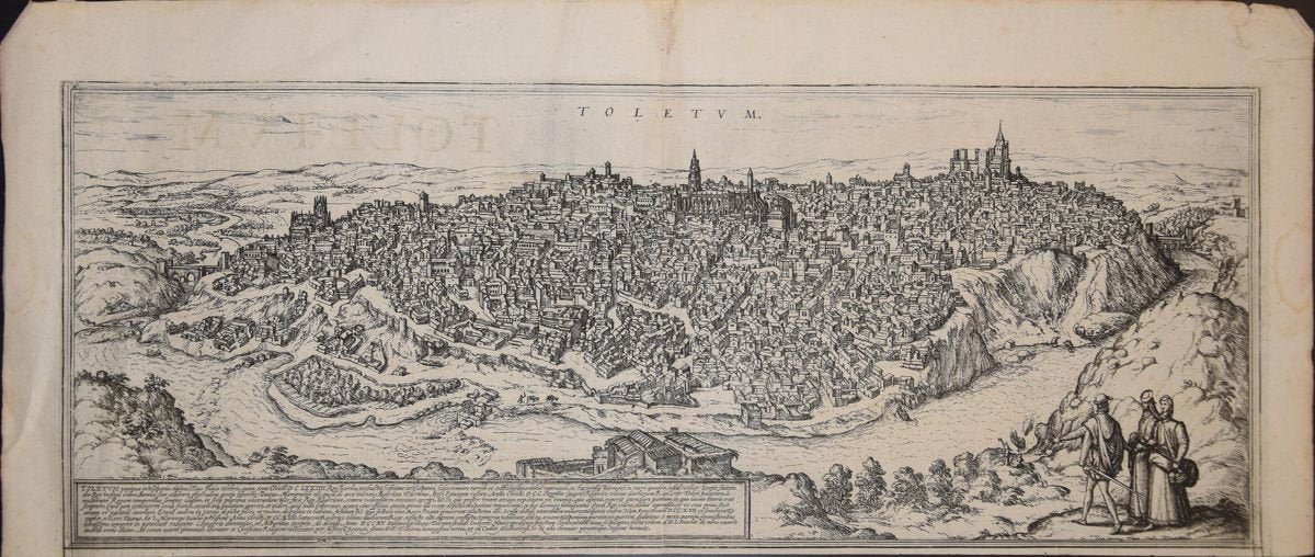 Toledo, Map from ''Civitates Orbis Terrarum'' - by F. Hogenberg - 1575 1575