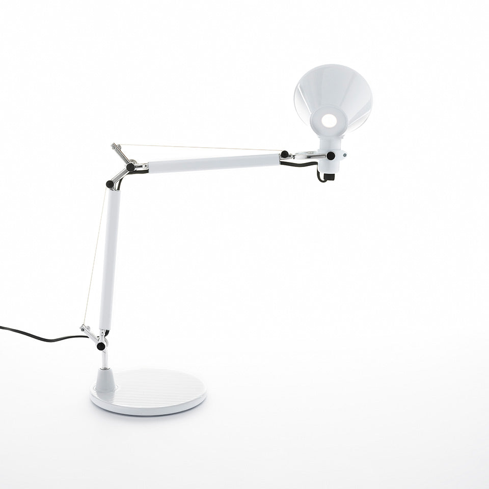 Tolomeo Micro Table Lamp (Body+Base) by Artemide #Glossy white