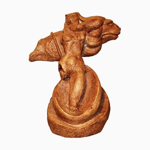 Toni Boni, Lion Tamer, 1950s, Terracotta Sculpture-TIT-786955