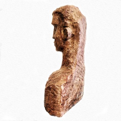 Toni Boni, Virile Bust, 1957, Terracotta Sculpture-TIT-786983