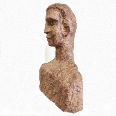 Toni Boni, Virile Bust, 1957, Terracotta Sculpture-TIT-786983