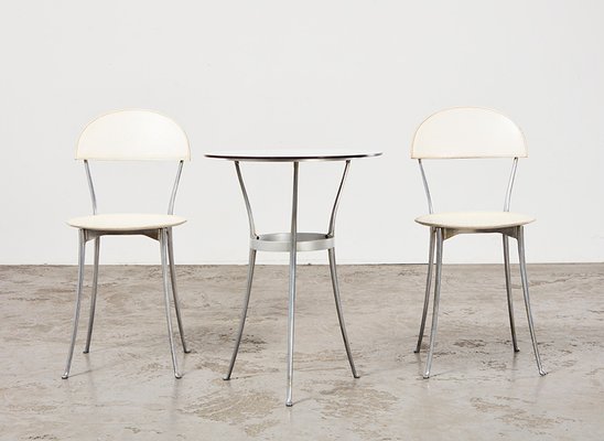 Tonietta Chairs & Trevi Table by Enzo Mari for Zanotta, 1985, Set of 3-BPT-1730239