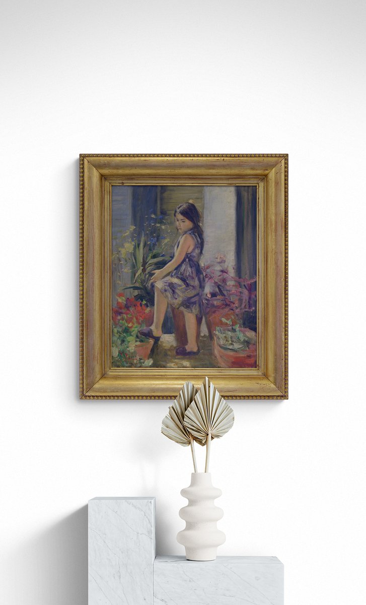 Tonino Manna, Scene, Oil on Canvas, Italy, Framed