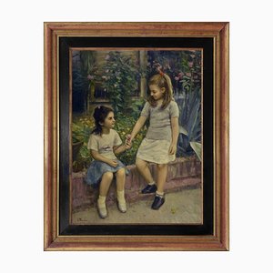 Tonino Manna, Scene, Oil on Canvas, Italy, Framed-VHF-1220501