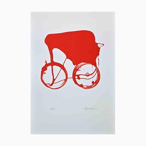 Tonino Maurizi, Red Chariot, Original Silkscreen, 1970s-ZCI-1337106