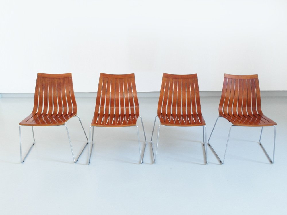 Tønnestav Dining Chairs by Kurt S Rungsøe for Tynes Møbelfabrikk, Norway, 1960, Set of 4