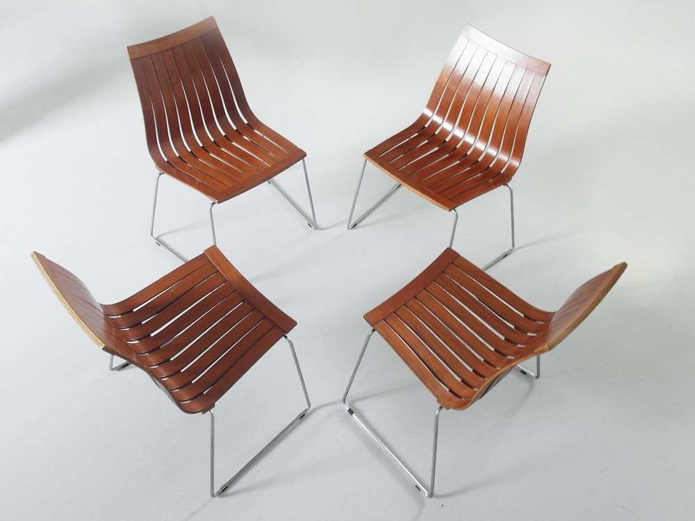 Tønnestav Dining Chairs by Kurt S Rungsøe for Tynes Møbelfabrikk, Norway, 1960, Set of 4