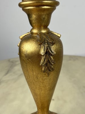 Torch Table Lamp in Gilt Beech, Italy, 1980s-YST-1740654