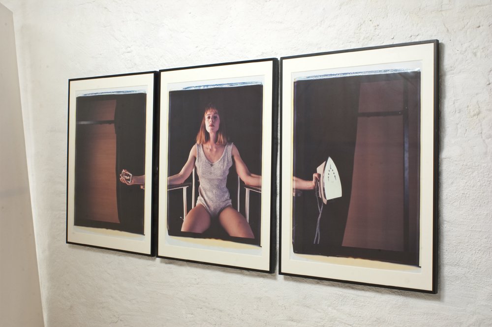 Toto Frima, Self Portrait Triptych, 1990, Polaroids, Framed, Set of 3