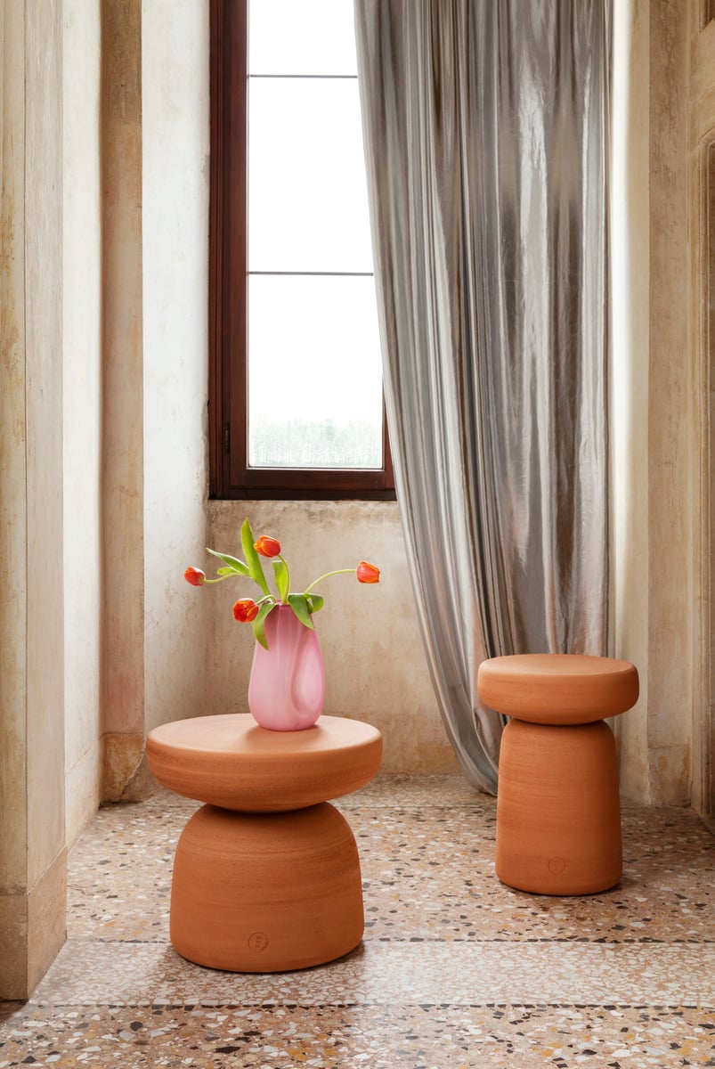 Tototò side table, terracotta