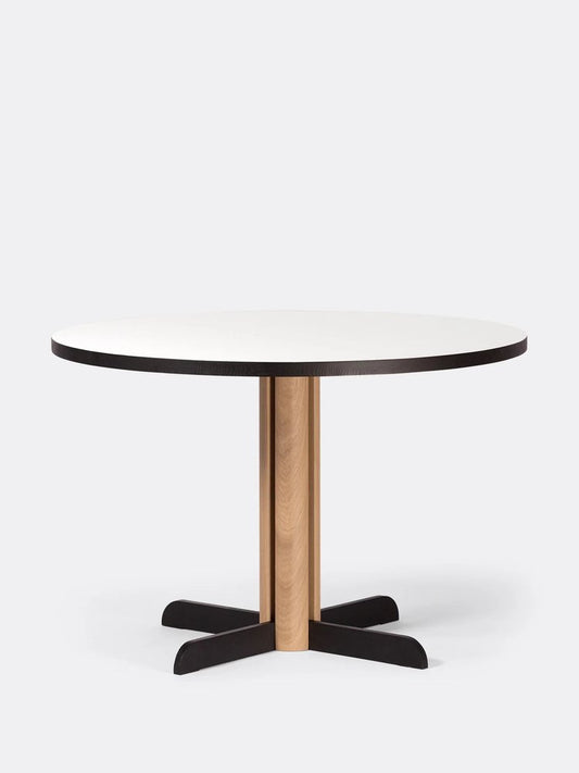 Toucan Round Table in White and Natural Oak by Anthony Guerrée for Kann Design