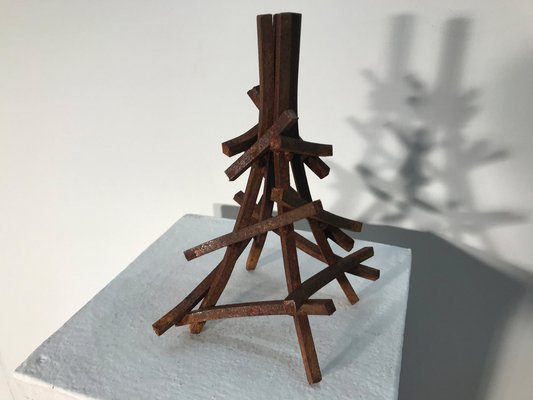 Tour Eiffel Figure in Stone & Corten Steel from Ariel Elizondo Lizarraga-QNR-1787076